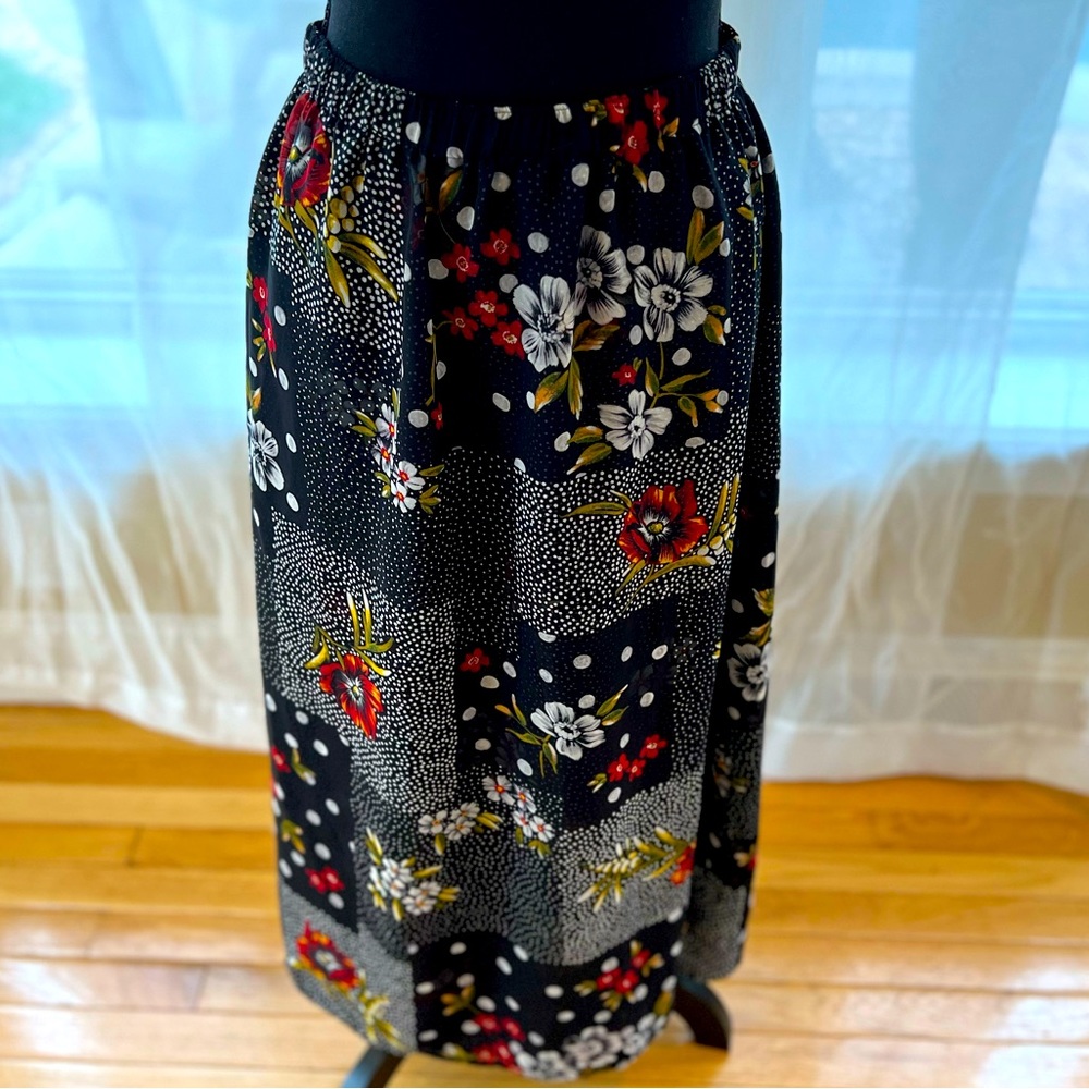 Vintage floral reversible skirt